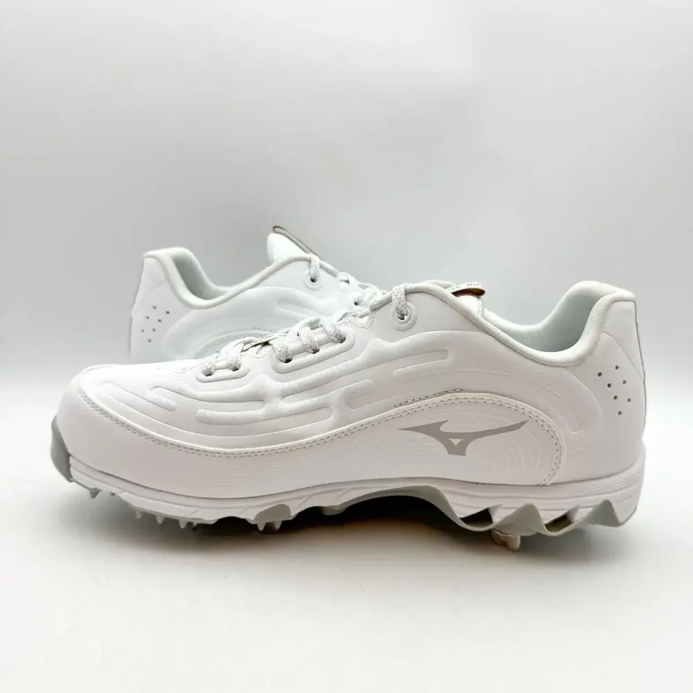 Mizuno Womens Swift 8 Low Softball Cleats Size 6 White 9-Spike Metal NWOB